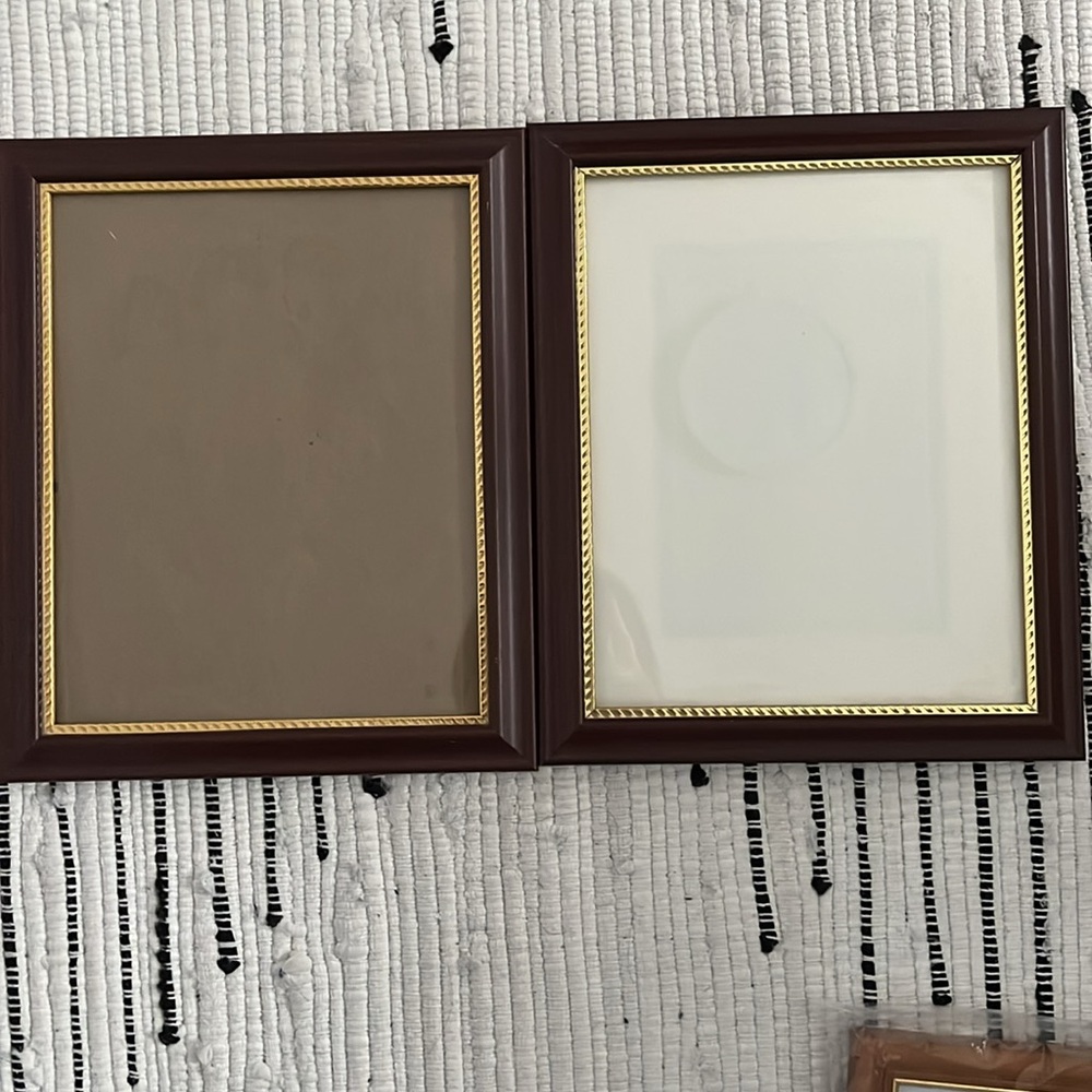 Pair of Mahogany 8” x 10” picture frames